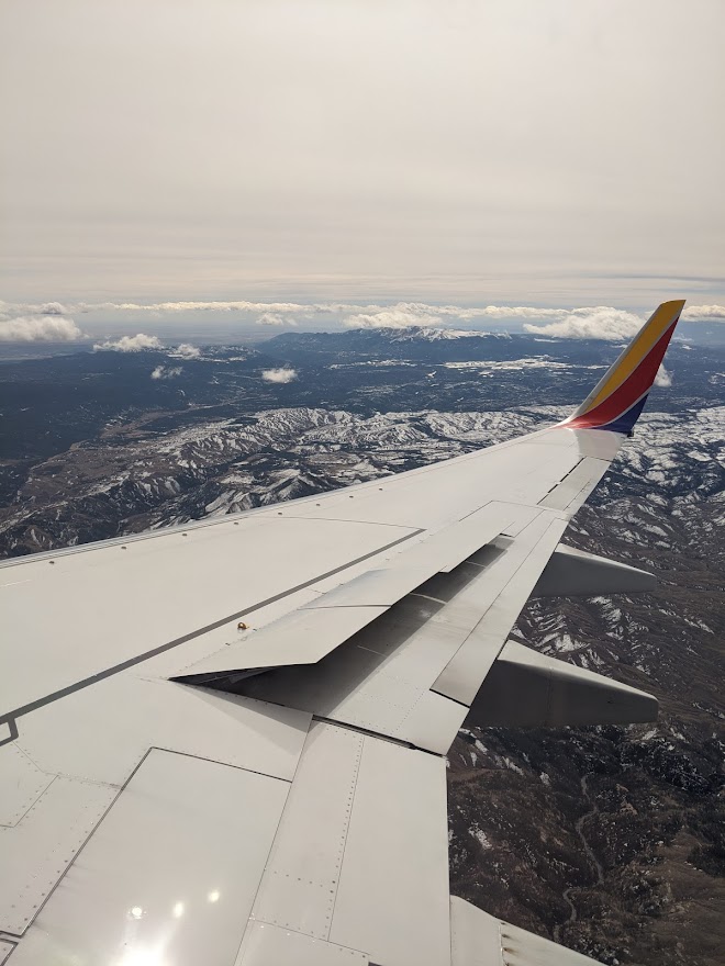 The view from the plane to Denver